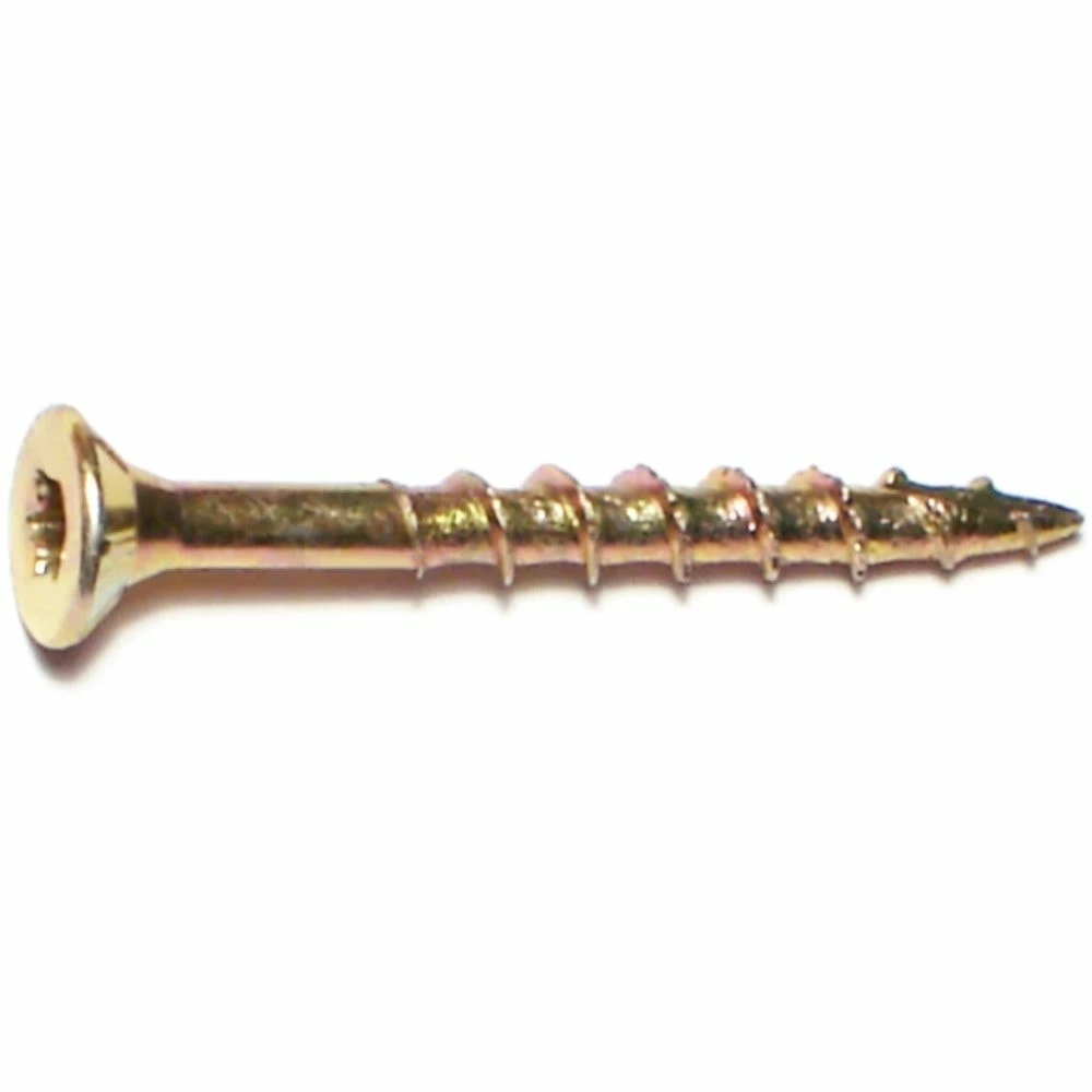Midwest Fastener #6 x 1-1/4" Yellow Zinc Star Drive Bugle Head Saberdrive Interior Wood Screws - 24097 - Bolts