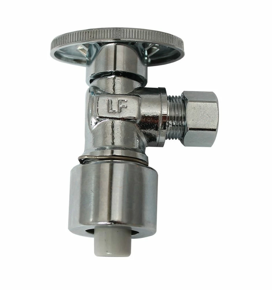 Plumb Pak Quarter Turn Angle Valve 1/2 Inch x 3/8 Inch OD - PP2622POLF - General Plumbing Hardware