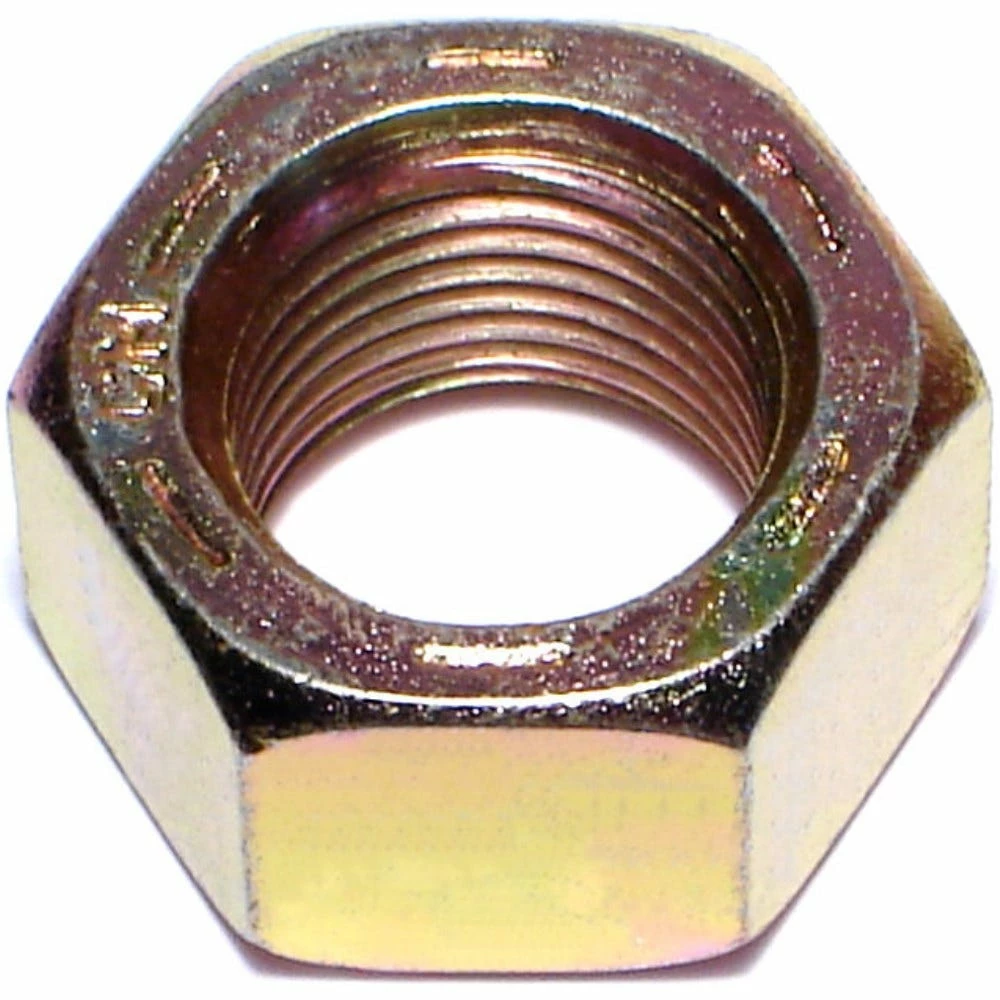 Midwest Fastener 5/8"-18 Yellow Zinc Plated Grade 8 Fine Thread Hex Nuts - 82027 - Bolts