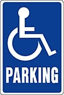 Various Brands Handicapped Parking Sign - 12 Inch x 18 Inch - HW-13 - Miscellaneous Hardware