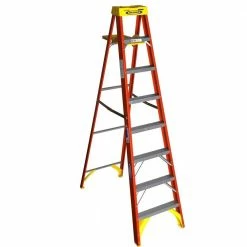 Werner 8' Fiberglass Step Ladder Type 1A - 6208 - Ladders