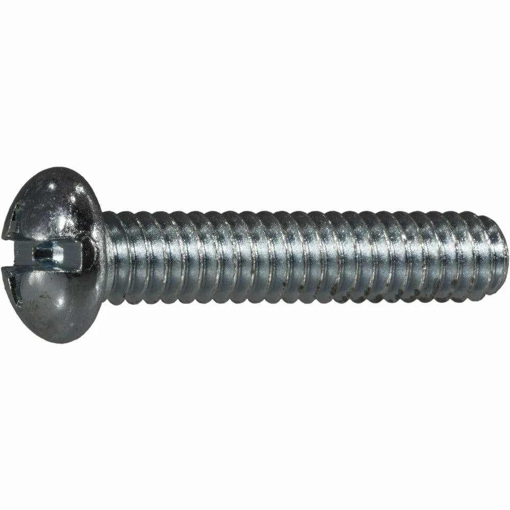 Midwest Fastener 1/4"-20 x 1-1/4" Zinc Plated Coarse Thread Combo Round Head Machine Screws - 11967 - Bolts - Image 2