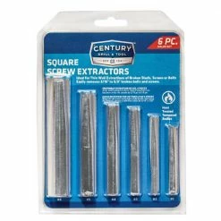 Century Drill & Tool 6 Piece Square Flute Screw Extractor Set - 73214 - Power Tool Accessories
