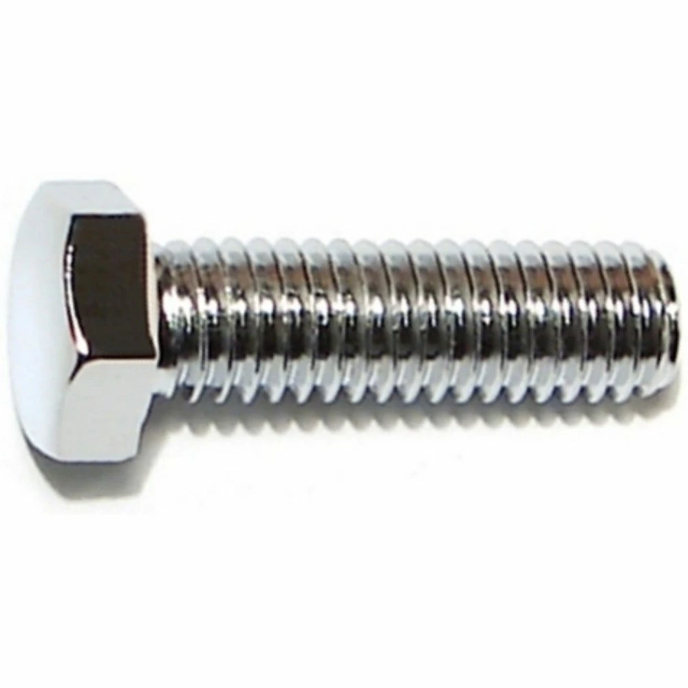 Midwest Fastener 3/8"-16 x 1-1/4" Chrome Plated Grade 5 Coarse Thread Hex Cap Screws - 86956 - Bolts