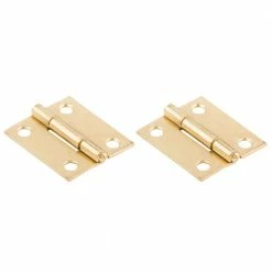 National Hardware 518 Non-Removable Pin Hinges in Brass - N146-068