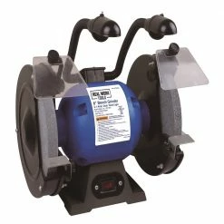 Real Work Tools™ Bench Grinder with Light - BG115-8L