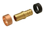 Apollo 1/2 Inch Brass PEX Barb Polybutylene Coupling - APXBC1212 - Bathroom