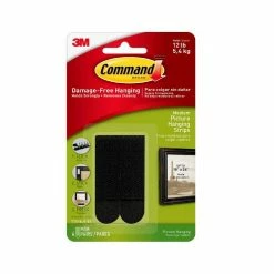 Command™ Medium Black Picture Hanging Strips 17201BLK-ES - Miscellaneous Hardware