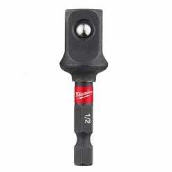 Milwaukee® Shockwave™ 1/4" Hex To 1/2" Square Socket Adapter - 48-32-5034 - Power Tool Accessories