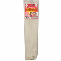 Tool City Natural 14.6" 50 lb. Tensile Standard Duty Cable Ties, 100 Piece - 14064 - Fasteners, Clamps & Vices