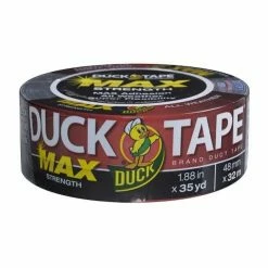 MAX Strength Duck Tape Brand Duct Tape-Black 1.88 Inch x 35 yd - 240867 - Adhesives & Tape
