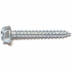 Midwest Fastener #10 x 1-1/2" Zinc Plated Slotted Hex Washer Head Sheet Metal Screws - 21234 - Bolts