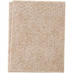 Softtouch 4 1/2 x 6 Inch Oatmeal Felt Pads - 4720095N - Casters