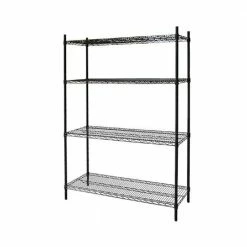 Various Brands 4 Tier Wire Shelf Black 36X14X54 - RK1436BK4 - Shelving