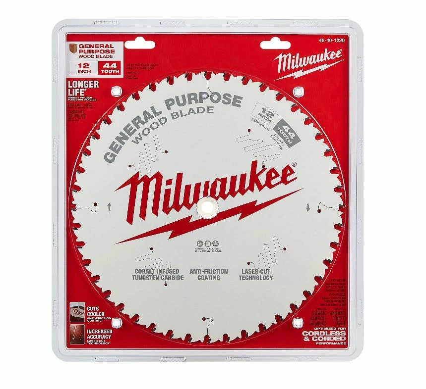 Milwaukee 12 Inch 44T General Purpose Circular Saw Blade 48-40-1220 - Circular Saw Blades