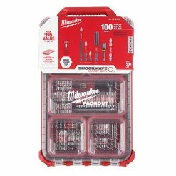 Milwaukee Shockwave™ Impact Duty Alloy Steel Screw Driver Bit Set with Packout™Case, 100 Piece Set - 48-32-4082 - Equipment Cases