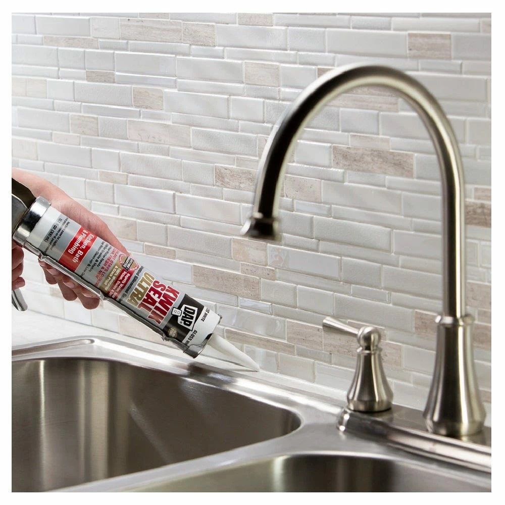 DAP Kwik Seal Ultra Advanced Kitchen & Bath Sealant - Clear, 10.1 oz. - 7079818898 - Caulks Sealants - Image 3