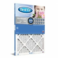 Bestair 14 x 20 x 1 Merv 13 Pleated Furnace Filter - B1-1420-13-6 - Furnace Filters & Maintenance