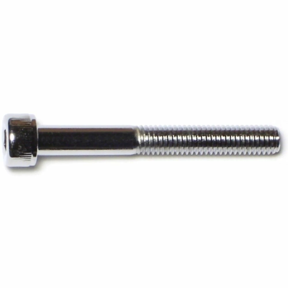 Midwest Fastener 5mm-0.8 x 40mm Chrome Plated Class 12.9 Coarse Thread Knurled Head Hex Socket Cap Screws - 87063 - Bolts