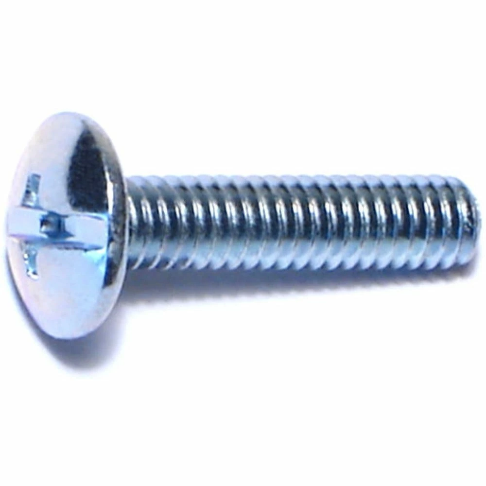 Midwest Fastener #8-32 x 3/4" Zinc Plated Coarse Thread Combo Truss Head Machine Screws - 82132 - Bolts