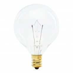 FEIT ELECTRIC 25 Watt Soft White Clear G16 1/2 Globe Dimmable Incandescent Light Bulb 2 Pack - BP25G161/2 - Bulbs