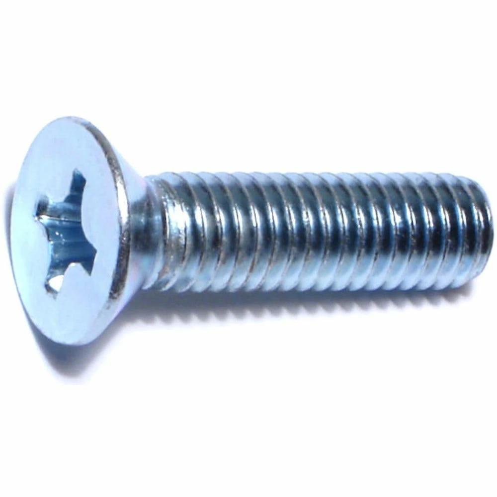 Midwest Fastener 3/8"-16 x 1-1/2" Zinc Plated Coarse Thread Phillips Flat Head Machine Screws - 80270 - Bolts