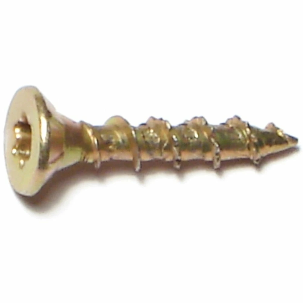 Midwest Fastener #6 x 3/4" Yellow Zinc Star Drive Multipurpose Interior Wood Screws - 11850 - Bolts