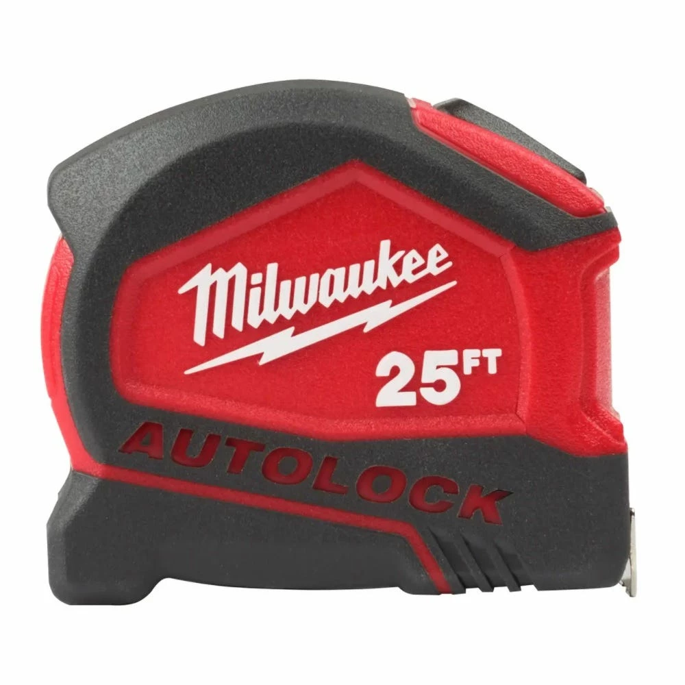 Milwaukee 25' Compact Auto Lock Tape Measure - 48-22-6825 - Leveling & Squares