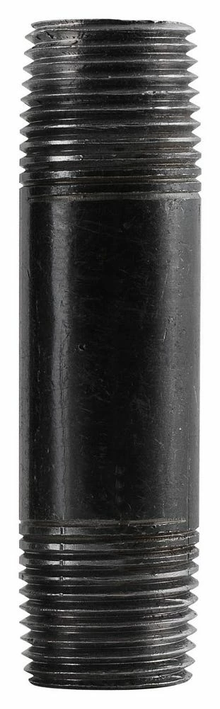 LDR Black Pipe Nipple 3/8" x 2" 308 38X2 - Malleable Fittings - Image 2
