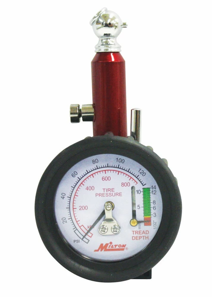 Milton Single Head Dial Gauge w/ Tread Depth Gage S-934 - Gauges