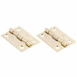 National Hardware 518 Non-Removable Pin Hinges in Brass - N146-175