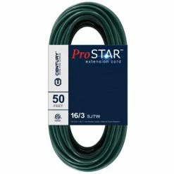 Century Wire and Cable 50' Pro Star 16/3 SJTW Extension Cord Dark Green D11716050GN - Extension Cords & Power Strips