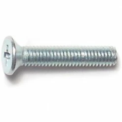 Midwest Fastener 3mm-0.5 x 16mm Zinc Plated Class 4.8 Coarse Thread Phillips Flat Head Machine Screws - 88568 - Bolts