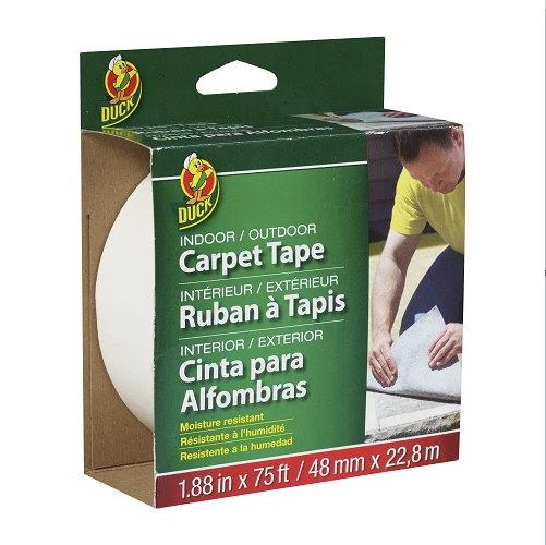 Duck Tape Duck Brand Indoor/Outdoor Carpet Tape-White 1.88 Inch x 75 Foot - 442062 - Adhesives & Tape