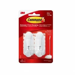 Command™ Wire Hooks, Medium/White 17068ES - Miscellaneous Hardware