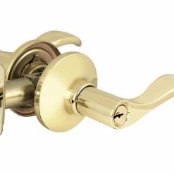 Master Lock Wave Lever Style Entry Door Lock Polished Brass - WL0103D - Door Hardware