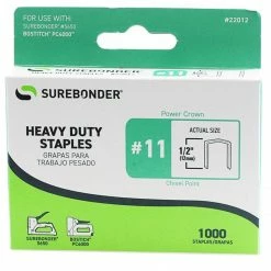 Surebonder Number 11 Heavy Duty 1/2 Inch Staples 1000 Count 22012 - Staple Guns