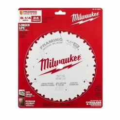 Milwaukee 8-1/4 Inch 24T Framing Circular Saw Blade 48-40-0820 - Circular Saw Blades