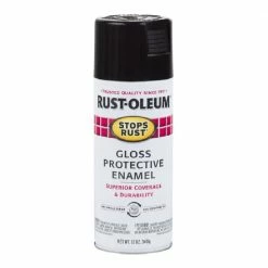 Rust-Oleum Protective Enamel Gloss Black Spray Paint, 12 oz. Can - 7779830