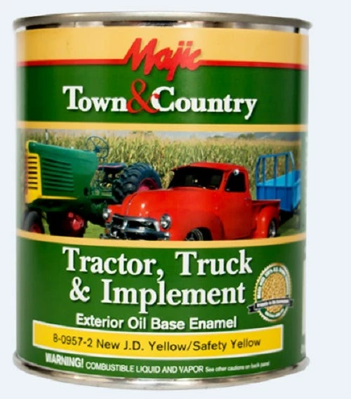 Majic Tractor Truck Implement Exterior Oil Based Enamel Paint New John Deer Yello with Safety Yellow - 8-0957-2 - Auto & Equipment Paint - Image 2