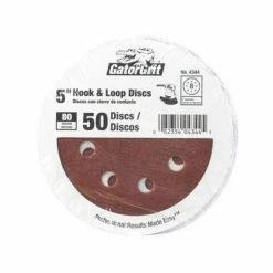 Ali Industries Gator 5 Inch 80 Grit 8 Hole Hook and Loop Disc - 4344 - Abrasives