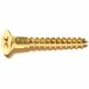 Midwest Fastener #8 x 1-1/4" Brass Phillips Flat Head Wood Screws - 21191 - Bolts