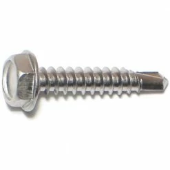 Midwest Fastener #10-16 x 1" 410 Stainless Hex Washer Head Self-Drilling Screws - 11841 - Bolts