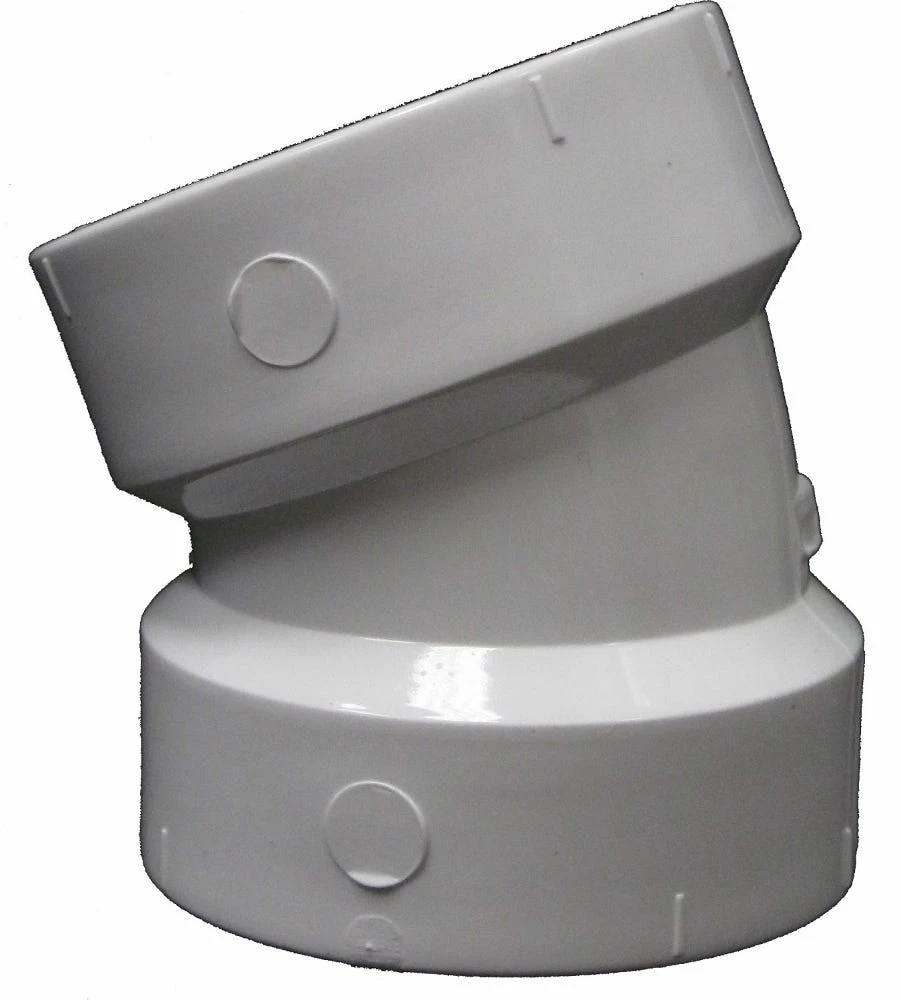 Lasco Fittings 1-1/2 Inch PVC 22-1/2 Degree Elbow DWV FPV E22-112 - D324015BC - PVC Fittings - Image 2