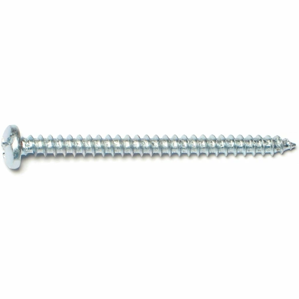Midwest Fastener #10 x 2-1/2" Zinc Plated Combo Pan Head Sheet Metal Screws - 10145 - Bolts - Image 2