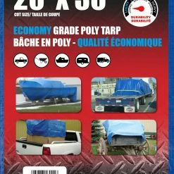 Erickson 20 x 30 Blue Poly Tarp 57011-MID - Tarps