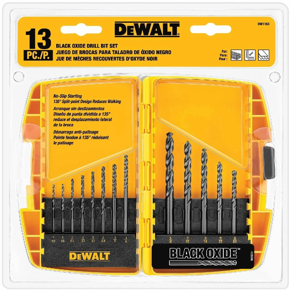 DeWalt 13-Piece Black Oxide Drill Bit Set DW1163 - Replacement Parts & Accessories - Image 3