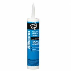 DAP 100% Silicone Rubber All-Purpose Sealant - Clear, 9.8 oz. - 7079808641 - Adhesives Fillers
