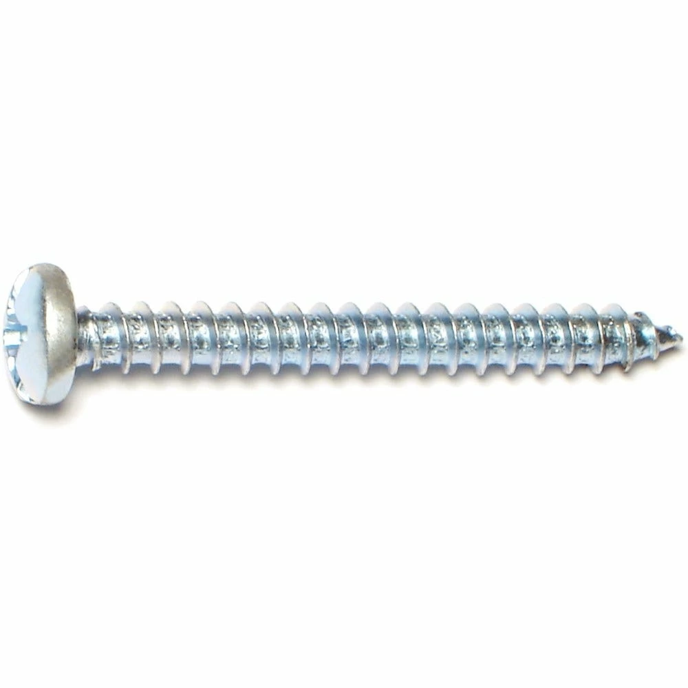 Midwest Fastener #12 x 2" Zinc Plated Combo Pan Head Sheet Metal Screws - 21295 - Bolts
