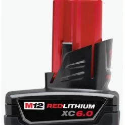 Milwaukee M12 RedLithium XC 6.0 AH Extended Capacity Battery Pack - 48-11-2460 - Batteries & Chargers